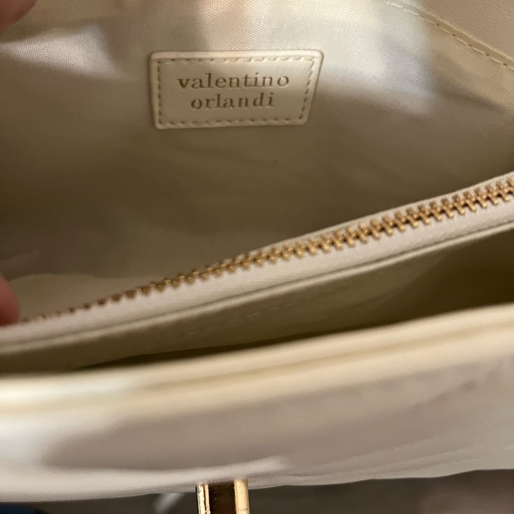 Valentino Orlandi White Quilted Shoulder Bag MSRP $ 279 - Picture 6 of 9